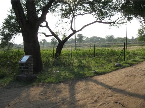 New fence across from the Meher Pilgrim Center.